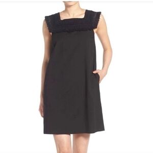 Madewell Sundream Black Fringed Dress